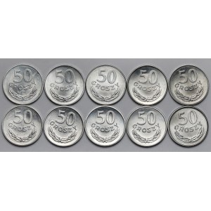 50 pennies 1974-1987 - collection - mint - set (10pcs)