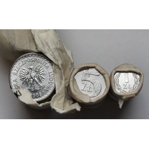 Banknote rolls of 1 and 5 zlotys - set (3pcs)