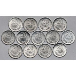 20 haléřů 1971 - sada (13ks)