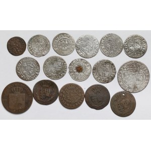 Monety Polski Królewskiej i zaborów 1508-1831 - zestaw (16szt)
