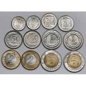 10 pennies - 5 gold 1990-1994 - set (12pcs)