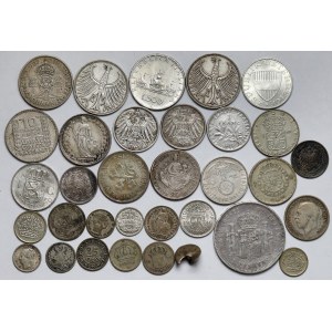 SREBRO zestaw monet świata (190g)