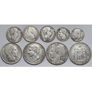 Europa SREBRO zestaw monet (9szt)