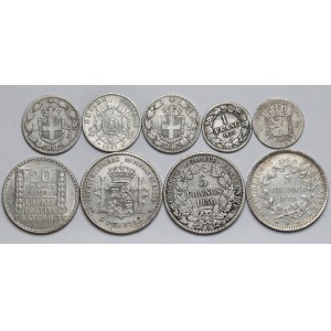 Europa SREBRO zestaw monet (9szt)