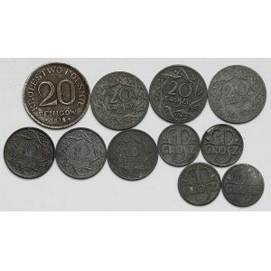 Generalna Gubernia i Królestwo, zestaw monet (11szt)