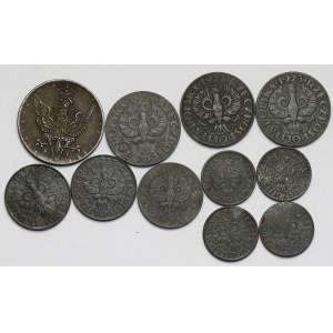 Generalna Gubernia i Królestwo, zestaw monet (11szt)