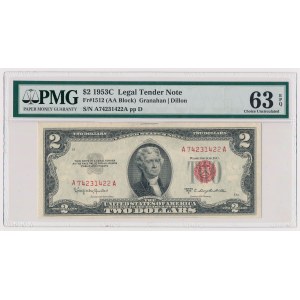 USA, 2 dolárov 1953