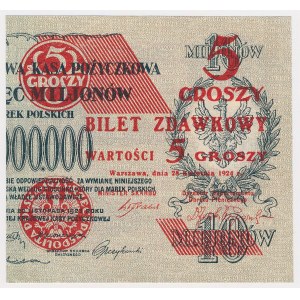 5 pennies 1924 - right half