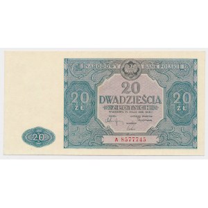 20 zloty 1946 - small letter - A