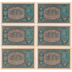 10 mkp 1919 August - 2nd AP Series - set (6pcs)