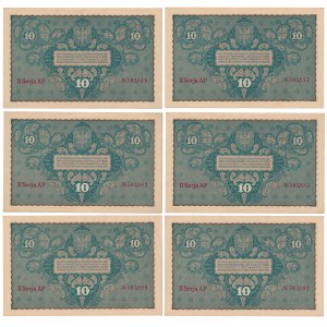 10 mkp 1919 August - 2nd AP Series - set (6pcs)