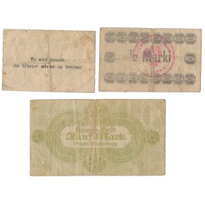 Bydgoszcz, Kępno i Królewska Huta, 25 pfg, 1/2 i 5 mkp 1918-1920 (3szt)