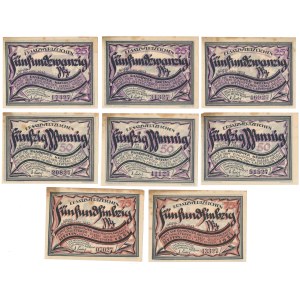 Szczecin (Stettin), 25, 50 and 75 fenigs 1921 - set (8pcs)
