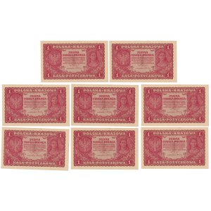 1 mkp 1919 agosto - 1a serie GL - numeri consecutivi (8 pz.)