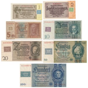 Germany, Soviet Occupation, 1 - 100 Marks 1948 (7pcs)