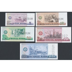 MUSTER, Germany, 5 - 100 Mark 1971-1975 - set (5pcs)