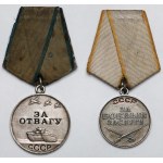 Russia / USSR, Medal for bravery and for combat merit - set (2pcs)