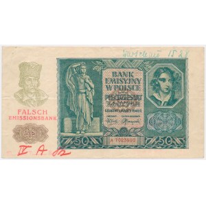 Fałszerstwo z epoki 50 złotych 1940 - kl.IV
