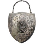 Patriotic-religious guttergraph with engraving 1948 - in silver