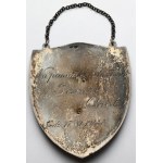 Patriotic-religious guttergraph with engraving 1948 - in silver