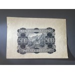 500 zloty 1940 - reverse proof printing