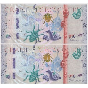 Crane Currency, Banknot testowy 010 - w oryginalnym folderze emisyjnym