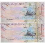 Crane Currency, Banknot testowy 010 - w oryginalnym folderze emisyjnym