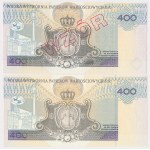 PWPW 400 zloty 1996 - parka in folder with LETTER from PWPW