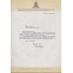 PWPW 400 zloty 1996 - parka in folder with LETTER from PWPW