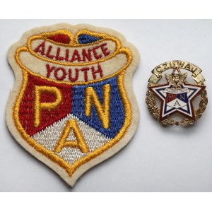 Polnische Nationalunion, Gedenkabzeichen und Aufnäher - Set (2 Stück)