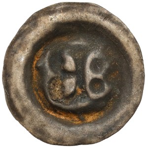 Brakteat - letter B and three balls - Kujawy Brzeskie?