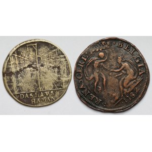 Deutschland / Belgien, Zähler / Wertmarken (18.-19. Jahrhundert) - Satz (2 St.)