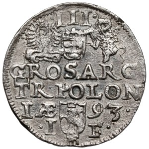 Sigismund III Vasa, Trojak Olkusz 1593 - Schild bei Lewart