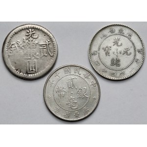 China, Kwang tung and others, 20 fen - set (3pcs)