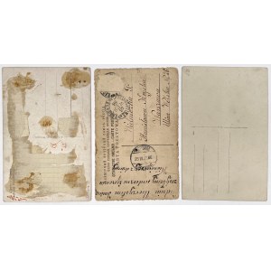 Patriotic postcards - including one drawn (3pcs)