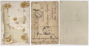 Pocztówki patriotyczne - w tym jedna rysowana (3szt)