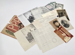 Polska i USA, Kserokopie dokumentów i druki ulotne - duży zestaw