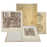 Reproduction of woodcut of Cracow pharmacy 1534 and Cartiere Miliani Fabriano watermarked card
