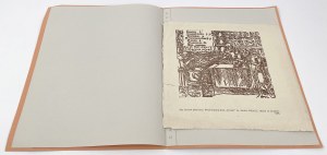 Reprodukcja drzeworytu Krakowskiej apteki 1534 i karty ze znakami wodnymi Cartiere Miliani Fabriano