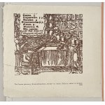 Reproduction of woodcut of Cracow pharmacy 1534 and Cartiere Miliani Fabriano watermarked card