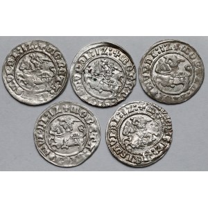Zikmund I. Starý, Vilnius 1512 půlpenny - sada (5 ks)