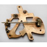National Mourning (?) Patriotic Brooch - Symbols - Faith, Hope and Love - in gold (?).