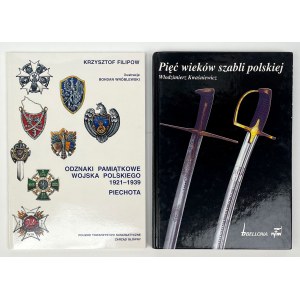 Fünf Jahrhunderte des polnischen Säbels und Gedenkabzeichen der polnischen Armee 1921-39 Infanterie (2sh)