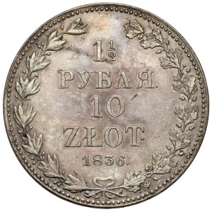 1-1/2 ruble = 10 zlotys 1836 MW, Warsaw