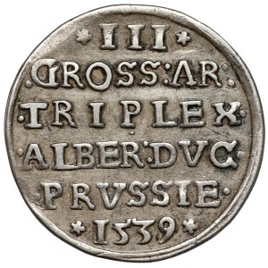 Prussia, Albrecht Hohenzollern, Trojak Königsberg 1539