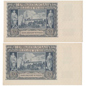 20 zl 1940 - N - set (2pcs)