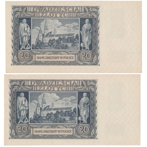 20 zl 1940 - N - set (2pcs)