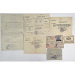 PSZnZ, Croce al Valore - Samuel Kretschmer &amp; Sons, Gerusalemme + carta d'identità e altri documenti del Ten. Amm. Szperber
