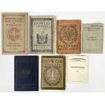 Second Republic, ID cards and other documents - set (7pcs)