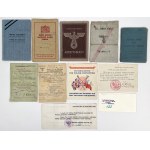 Third Reich and PSZnZ, Documents for Poles - set (12pcs)
